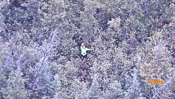 A 36-year-old California woman went missing for nearly 18 hours during a YouTube survival challenge in Pigeon River State Forest. State troopers helped the Otsego County Sheriff's Office find her on September 6. Michigan State Police has shared a video of the moment a police helicopter spotted her in the jungle.