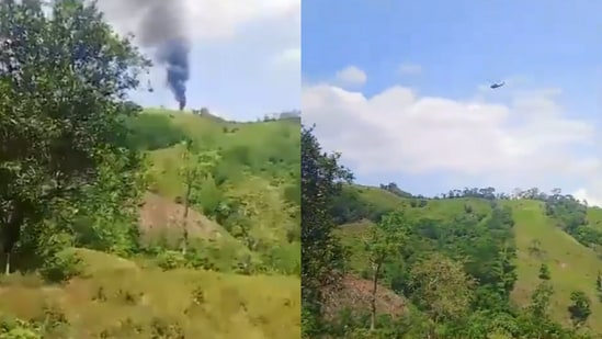 A police helicopter was attacked in Colombia on Thursday. The attack, which was captured on camera, has killed at least eight officers and injured eight others, as per President Gustavo Petro. Taking to X, the Colombian president attributed the attack to the dissidents of the defunct Revolutionary Armed Forces of Colombia (FARC).