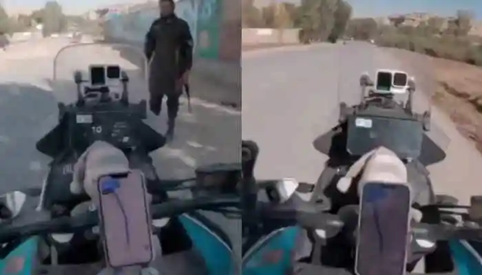 A viral video from Afghanistan is winning hearts online, showing the warm treatment an Indian tourist received from Taliban security personnel. The security personnel welcomed him, saying, “India-Afghanistan Brother.” A viral video from Afghanistan is winning hearts on social media, showing the warm treatment an Indian tourist received from Taliban security personnel. The video, posted on X (formerly Twitter), shows an Indian man travelling on a motorcycle who was stopped at a routine check post for a passport inspection.A viral video from Afghanistan is winning hearts online, showing the warm treatment an Indian tourist received from Taliban security personnel. The security personnel welcomed him, saying, “India-Afghanistan Brother.”A viral video from Afghanistan is winning hearts on social media, showing the warm treatment an Indian tourist received from Taliban security personnel. The video, posted on X (formerly Twitter), shows an Indian man travelling on a motorcycle who was stopped at a routine check post for a passport inspection.