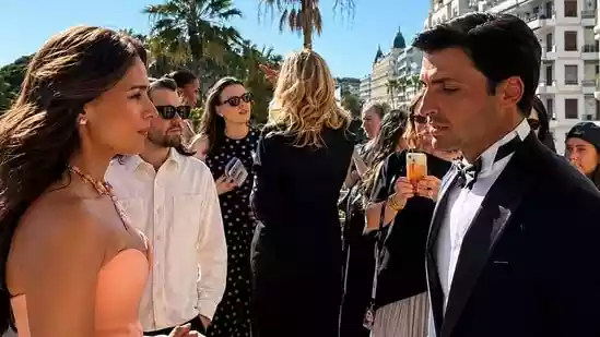 Alia Bhatt meets Carlos Sainz at Cannes