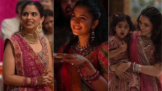 Ambani family brought festive glamour to Navratri with a spectacular Garba celebration. From colourful Gujarat-inspired decor to a grand Maa Durga idol, the night was full of traditions and style. Radhika Merchant, Isha Ambani, Shloka Mehta, and other family members brought their A-game in stunning ethnic ensembles. Let's take a closer look at what they wore and pick some style inspiration. <strong>(Also read: </strong><strong>Nita Ambani, Radhika Merchant to Shloka Mehta: Most glam ethnic looks from Ambani ladies for Navratri 2025 fashion inspo</strong><strong> )</strong>