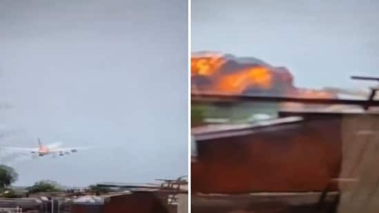 An Air India flight crashed in Ahmedabad with 242 people onboard. A video capturing the exact moment the Air India plane in Ahmedabad crashed has surfaced on social media. According to the Director General of Civil Aviation, Faiz Ahmed Kidwai, the plane crashed five minutes after taking off at 1:38 pm. It was heading to London's Gatwick.