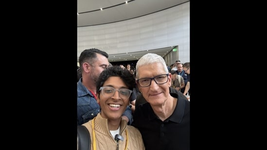 Apple held its annual “Awe Dropping” event on Tuesday, unveiling its latest devices, including iPhones, Apple Watches, and AirPods. Several attendees shared pictures and videos on social media, giving a peek into the much-awaited showcase. Among them was Bengaluru-based YouTuber Ishan Sharma, who was lucky enough to meet none other than Apple CEO Tim Cook.