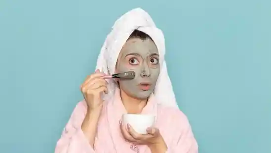 Applying homemade masks for Diwali glow up