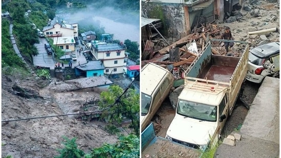 At least two people are missing as a cloudburst hit the Tharali tehsil of Chamoli in Uttarakhand, causing widespread damage. The cloudburst reportedly took place last night, and the debris entered several homes, including that of the Sub-Divisional Magistrate.