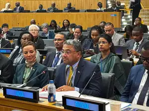 At the High-Level Solutions Dialogue on Early Warning and Extreme Heat, Ambassador George highlighted India's national Heat Action Plans as a key framework to tackle rising temperatures. He pointed to the use of digital tools for last-mile alerts and promotion of low-cost cooling solutions as part of India's domestic response to climate risks.