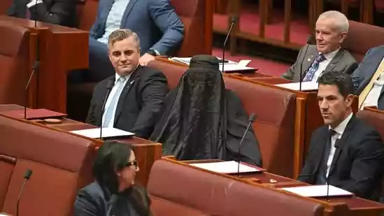 Australian senator wears burqa in Parliament