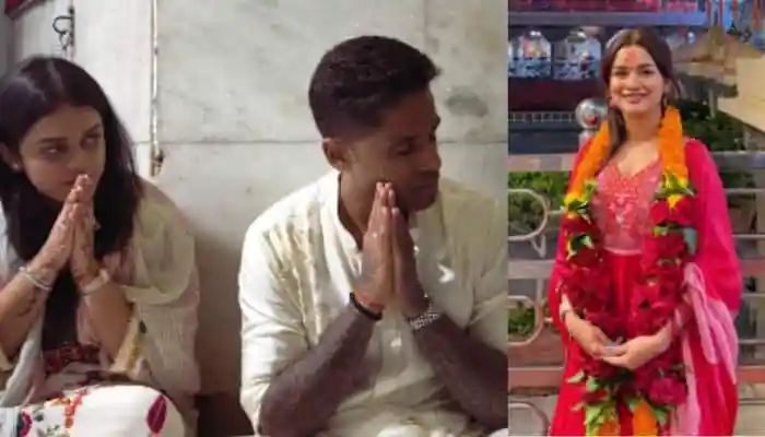 Avneet Kaur's appearance with cricketer Suryakumar Yadav and his wife at Mahakal Temple has sparked buzz on social media. New Delhi: Actress Avneet Kaur has once again stirred buzz online after being spotted alongside Indian cricketer Suryakumar Yadav and his wife Devisha Shetty during a visit to the Mahakal Temple in Ujjain. The trio's appearance together has sparked widespread curiosity on social media.Avneet Kaur's appearance with cricketer Suryakumar Yadav and his wife at Mahakal Temple has sparked buzz on social media.New Delhi: Actress Avneet Kaur has once again stirred buzz online after being spotted alongside Indian cricketer Suryakumar Yadav and his wife Devisha Shetty during a visit to the Mahakal Temple in Ujjain. The trio's appearance together has sparked widespread curiosity on social media.As Team India prepares for the upcoming T20 series against Australia in 2025, Suryakumar Yadav, accompanied by his wife, visited the Mahakaleshwar temple to seek blessings. The cricketer shared a video of his spiritual visit on Instagram earlier this week.