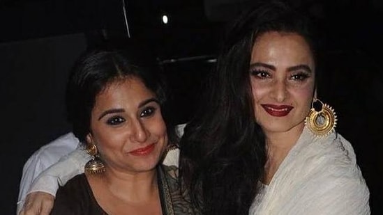 Bollywood actor Vidya Balan's Parineeta recently completed 20 years. On Monday, Vidhu Vinod Chopra hosted a special screening in Mumbai to mark the occasion, which was attended by Vidya, Rekha, Dia Mirza, and others. During the event, Rekha heaped praise on Vidya's unconventional approach to talent and her beauty and talked about the bond they share.