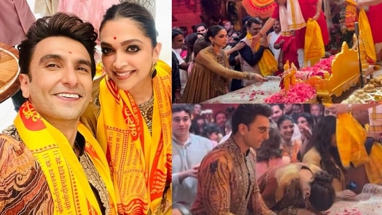 Bollywood actors Deepika Padukone and Ranveer Singh are undoubtedly one of the most adored star couples of the industry. Fans love them and can never get enough! But since the last few months, after the birth of their daughter Dua Padukone Singh, Deepika and Ranveer have been busy enjoying parenthood. Well, they recently made a rare appearance in Mumbai amid Ganesh Chaturthi celebrations, videos of which have now taken social media by storm. Taking a break from mommy and daddy duties, Deepika and Ranveer joined Mukesh Ambani, Nita Ambani and family at their residence Antilia for Ganesh Puja.