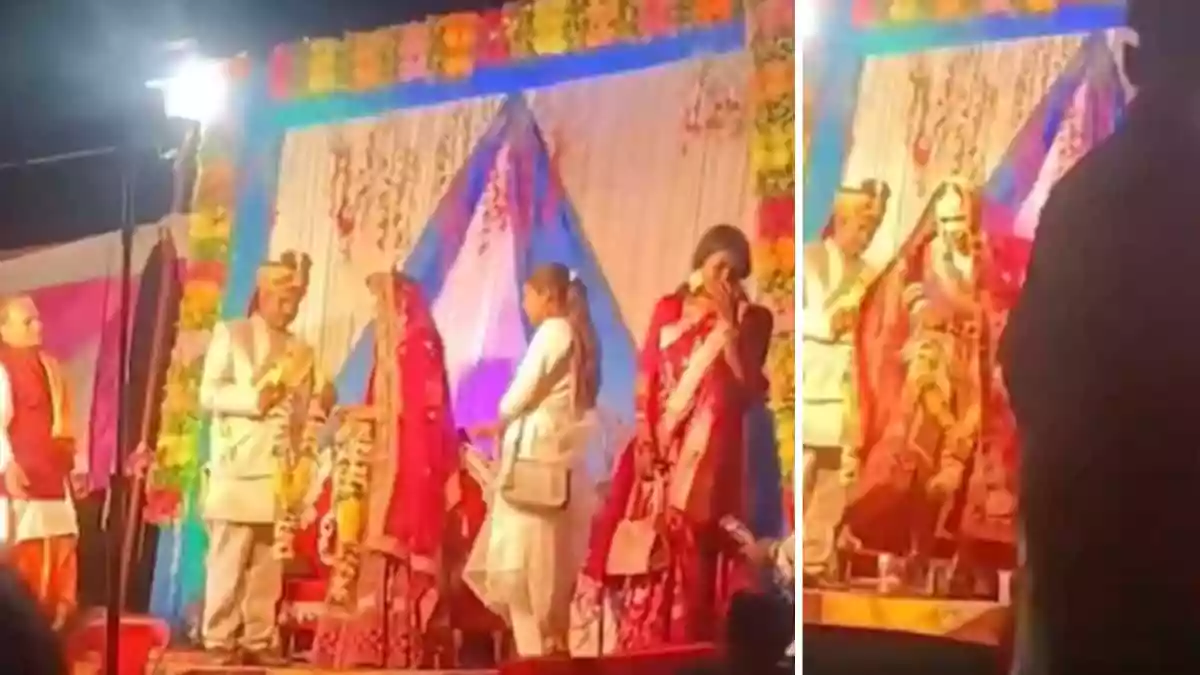 Bride Runs Off Wedding Stage In MP