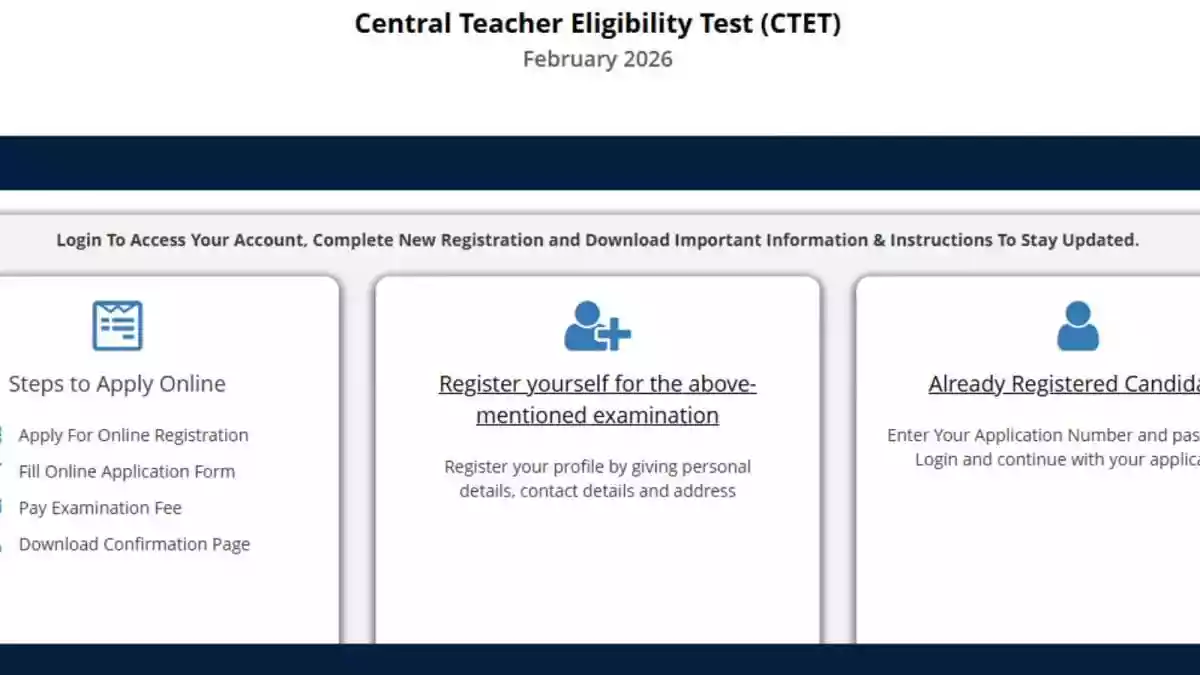CBSE CTET 2026 Registration Begins