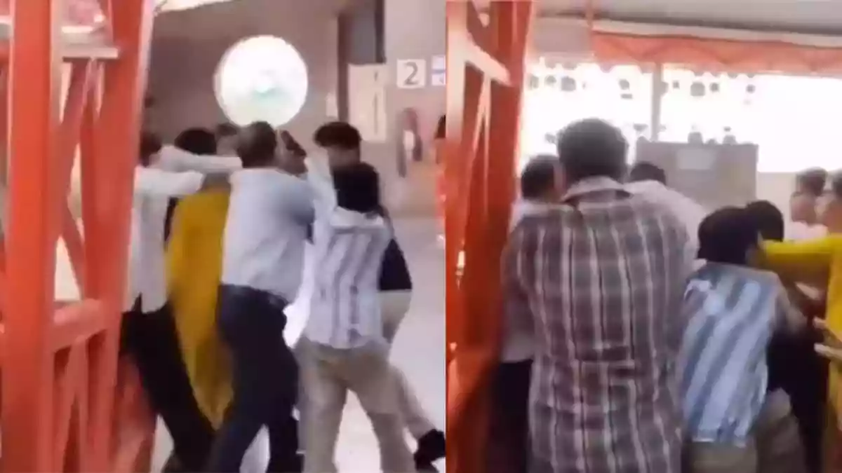 Delhi Metro Station Turns Into WWE Ring As Men Trade Punches