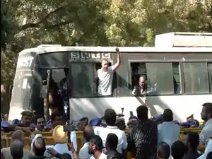 Delhi Police detains Congress workers over protest against arrest of IYC Chief Uday Bhanu Chib