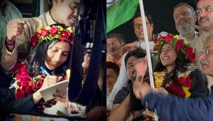 Divya Deshmukh's return to Nagpur was nothing short of cinematic. The 19-year-old Grandmaster, fresh from her triumph at the FIDE Women's Chess World Cup 2025 in Batumi, Georgia, was welcomed by a jubilant crowd at the airport. Family, friends, and chess fans from across the city gathered to cheer the young star, who has now become the first Indian woman to win the Chess World Cup.