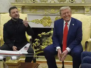 Donald Trump and Volodymyr Zelenskyy met again. The meeting contrasted sharply with their previous encounter. Earlier, Trump and JD Vance criticized Zelenskyy. They also warned about future US support. This time, smiles and agreement marked the discussion. Both leaders addressed reporters calmly. Even a reporter who once criticized Zelenskyy's attire complimented his suit. Trump echoed the sentiment.