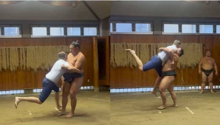 Eric Trump, the 41-year-old son of President Donald Trump, tried his skills at sumo wrestling during his recent trip to Japan. Eric Trump, the 41-year-old son of President Donald Trump, during his recent trip to Japan, tried his skills at sumo wrestling. He arrived in Tokyo on September 1 to attend a shareholder meeting with Metaplanet, a Japanese bitcoin treasury company, where he decided to experience a piece of Japanese culture.