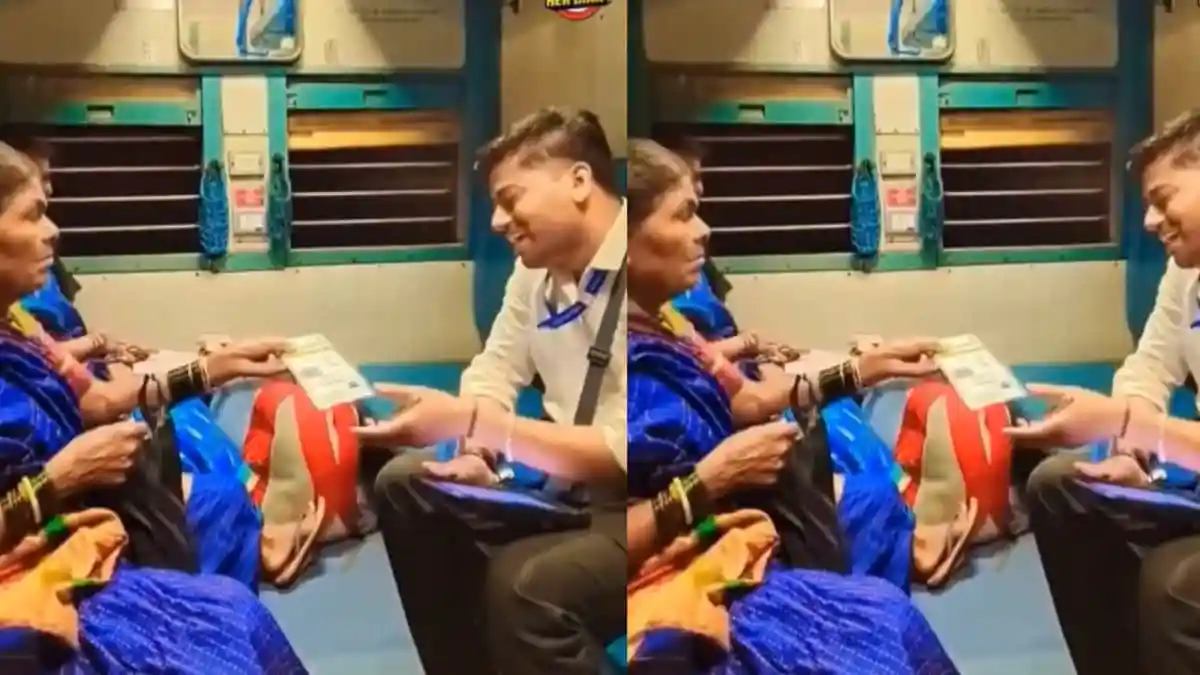 For the past few days, a video of a woman arguing with a ticket checker on a train has been making headlines. But now, another clip has caught everyone's attention; this one showing a heartwarming exchange between an aged woman and a TTE inside a sleeper coach. Instead of a ticket, the woman handed over her Aadhaar card, and the TTE's response has left people touched online.For the past few days, a video of a woman arguing with a ticket checker on a train has been making headlines. But now, another clip has caught everyone's attention; this one showing a heartwarming exchange between an aged woman and a TTE inside a sleeper coach. Instead of a ticket, the woman handed over her Aadhaar card, and the TTE's response has left people touched online.The short video, now circulating widely, shows how a simple act of patience and kindness can brighten someone's day. Many people praised the TTE for handling the situation with such calmness and respect.<strong>The Moment That Melted Hearts</strong>