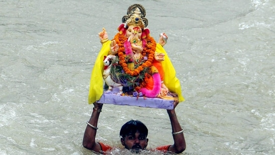 Ganpati festivities culminated on Sunday with lakhs of devotees bidding farewell to the adorable elephant-headed god they consecrated and worshipped for ten days, while at least nine persons drowned and 12 were missing in various incidents related to immersion of idols in Maharashtra.