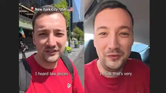 German vlogger shares his first yellow taxi ride in New York City