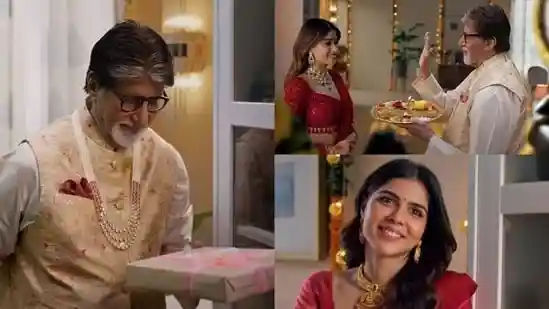 Grandfather Amitabh Bachchan gets sweet gift from Kalyani Priyadarshan in new ad