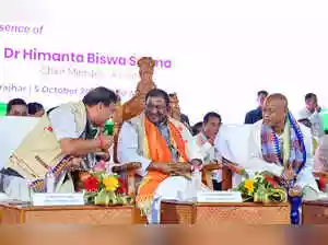 Hagrama Mohilary, president of the Bodoland People's Front (BPF), was formally sworn in as the chief executive member of the Bodoland Territorial Council (BTC) amidst heavy rain. His party secured 28 seats in the recent elections, marking a significant political shift. Chief Minister Himanta Biswa Sarma pledged the Assam government's full support for development and peace in the region.Hagrama Mohilary, president of the Bodoland People's Front (BPF), was formally sworn in as the chief executive member of the Bodoland Territorial Council (BTC) amidst heavy rain. His party secured 28 seats in the recent elections, marking a significant political shift. Chief Minister Himanta Biswa Sarma pledged the Assam government's full support for development and peace in the region.Amid heavy rain, Bodoland People's Front (BPF) president Hagrama Mohilary was formally sworn in as the chief executive member (CEM) of the Bodoland Territorial Council (BTC) in Assam's Kokrajhar district on Sunday.<br><br>Ravi Kota, chief secretary of Assam, administered the oath of office, affirmation and secrecy to Mohilary and deputy CEM Rihon Daimary.<br><br>Tridip Daimari took charge as protem speaker of the Fifth BTC Legislative Assembly, with the oath administered by Akash Deep, principal secretary of BTC.<br><br>“Do not think it is rain; it is a blessing from above. The BPF will work to fulfil its promises with the support of the Assam government. This rain is a sign of peace and success in our oath ceremony,” he said.<br><br>Chief minister Himanta Biswa Sarma said, “All citizens must love one another and live in harmony, regardless of tribe or community. Let us all work together for the progress and peace of BTC. I am confident that Hagrama will bring development and peace to BTC. The Assam government will support the BTC and the BPF in every way possible.”<br><br>United Peoples' Party-Liberal (UPPL) could secure only seven seats in the 40-member House, election to which was held on September 22. While the BPF won 28 seats, the BJP got only 5 seats in the BTC election.<br><br>In the 2020 polls, BJP had won nine seats. UPPL was ruling the outgoing council in an alliance with the BJP.<br><br>The three parties had contested the 2025 council polls separately. BTC accounts for 15 Assembly seats and outside council Bodo votes are the determining factor in at least 10 Assembly seats.<br><br>Elections for 126 Assembly seats in Assam are due early next year.<br><br>The
