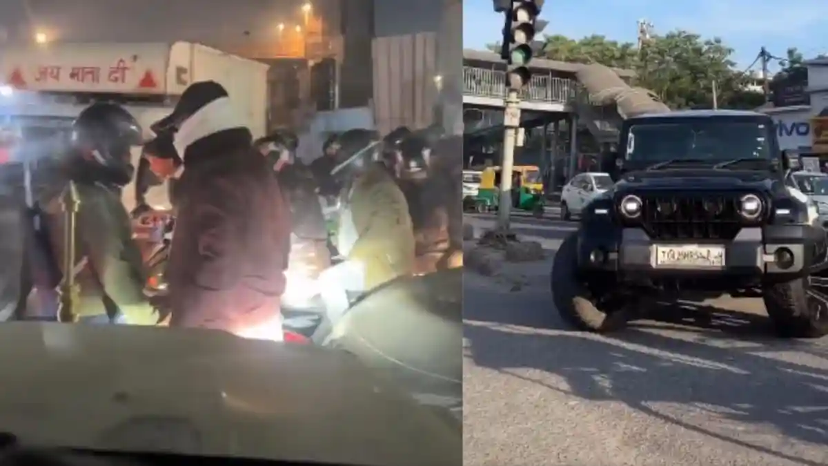 Haryana Thar Driver Blocks Traffic For Hours