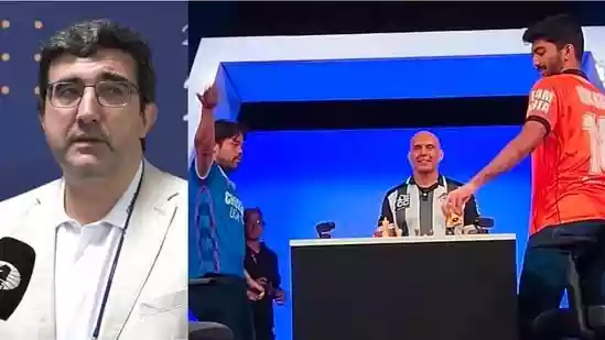 Hikaru Nakamura's controversial celebration after defeating D Gukesh has taken social media by storm. The American GM checkmated Gukesh in a bullet game, and then thew the Indian GM's king into the crowd in celebration. Then Hikaru continued to urge the crowd to cheer more as he celebrated his win against the reigning world champion, at Checkmate: USA vs India.Hikaru Nakamura's controversial celebration after defeating D Gukesh has taken social media by storm. The American GM checkmated Gukesh in a bullet game, and then thew the Indian GM's king into the crowd in celebration. Then Hikaru continued to urge the crowd to cheer more as he celebrated his win against the reigning world champion, at Checkmate: USA vs India.Team USA sealed a 5-0 clean sweep against Gukesh's side. It was a packed venue, and fans also got to see Fabiano Caruana defeat Arjun Erigaisi. Meanwhile, Carissa Yip bagged a win against Divya Deshmukh.Former world champion Vladimir Kramnik was aghast by Hikaru's celebration and labelled it a 'degradation of modern chess' on X.