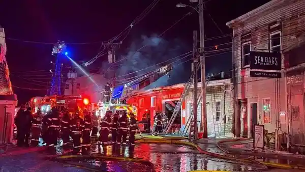 Huge fire on Portland waterfront