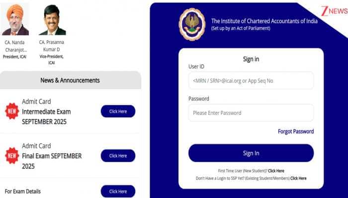 ICAI CA Inter, Final Admit Card 2025: The Institute of Chartered Accountants of India (ICAI) has officially released the ICAI CA admit card 2025 for students appearing in the September session of the Final and Intermediate examinations. Candidates can now visit the official website, icai.org, to download their admit cards through the student login portal. The admit card is one of the most important documents for the examination, as entry to the exam centre will not be allowed without it. Students are advised to carefully check all the details mentioned on the card, including their name, roll number, exam dates, and allotted centre. In case of any discrepancies, they should immediately contact ICAI for correction.