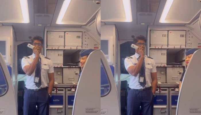 In a heartwarming moment aboard an IndiGo flight, passengers were left smiling as Captain Pradeep Krishnan tried his hand at Hindi during his welcome announcement. A video of an Indigo flight captain trying to speak Hindi and making passengers smile has gone viral. Captain Pradeep Krishnan from Tamil Nadu charmed everyone on a Patna-bound flight with his funny and sweet welcome announcement in broken Hindi. saying