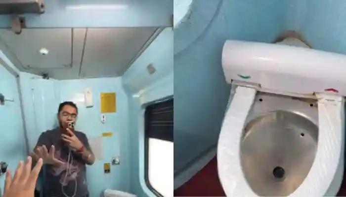 In a viral video, Mumbai Rajdhani's spotless washrooms and sensor-based toilet impress passengers, sparking praise and humorous social media reactions. A video showcasing the Mumbai Rajdhani Express has impressed viewers with its cleanliness and modern amenities. A passenger highlighted the well-maintained seats and spotless washrooms, praising the sensor-based toilet covers that automatically replace plastic wraps.