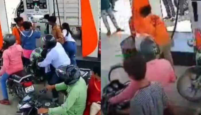 In the video that shows two women fighting at a petrol pump, several bystanders can be seen watching in shock and disbelief as the two women physically attack each other violently. Towards the end of the clip, the fight appears to subside. A video of a fight between two women at a petrol pump has surfaced from Gorakhpur, Uttar Pradesh. The altercation reportedly occurred after staff refused to provide petrol to a customer who was not wearing a helmet.
