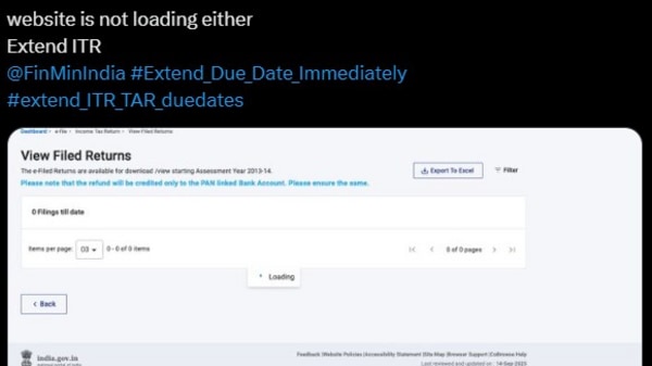 Income Tax Due Date: As the income Tax Return (ITR) Filing deadline nears, social media users have demanded an extension for the same, saying that they cannot open the official Income Tax Department portal to file taxes. According to users on social media, many taxpayers have been facing issues as the deadline to file ITR on September 15 approaches.