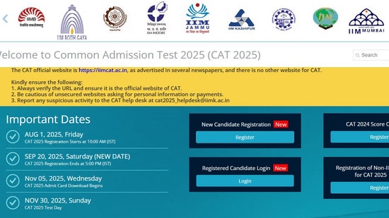 Indian Institute of Management, Kozhikode has extended the deadline to register for IIM CAT 2025 till Saturday, September 20, 2025, up to 5 PM. Eligible candidates who are yet to apply for Common Admission Test 2025 have another week now to submit their application forms on the official website at iimcat.ac.in.