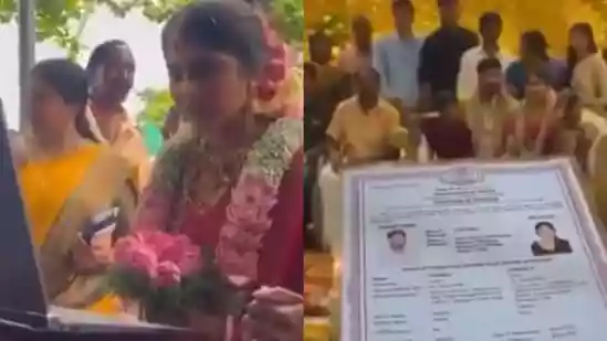 Kerala couple registers marriage via video KYC minutes after wedding