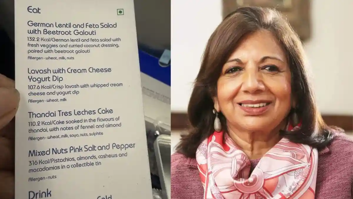 Kiran Mazumdar-Shaw Says IndiGo’s Business Class ‘Gourmet’ Menu Is ‘Uninviting And Tasteless’