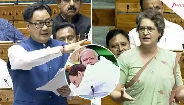 Kiren Rijiju takes swipe at Rahul with ‘hug and wink’ jibe