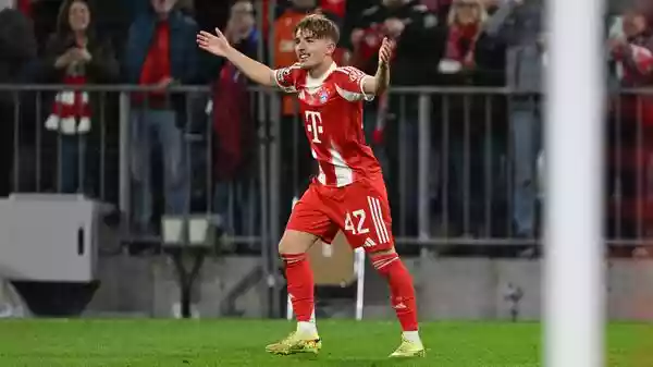 Lennart Karl becomes Bayern Munich’s youngest Champions League goalscorer