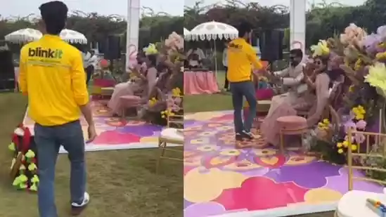 Man turns up at friend’s haldi in Blinkit uniform