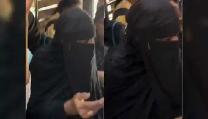 Man wearing burqa enters local train's ladies' coach