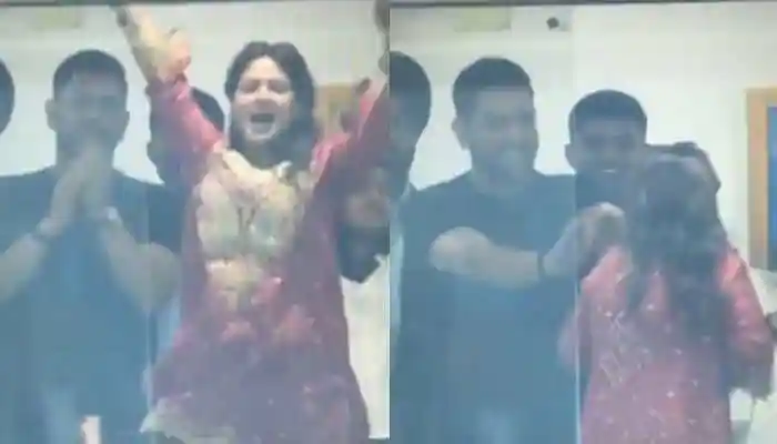 MS Dhoni Calms Sakshi's Premature Celebration- Breaks Internet post win