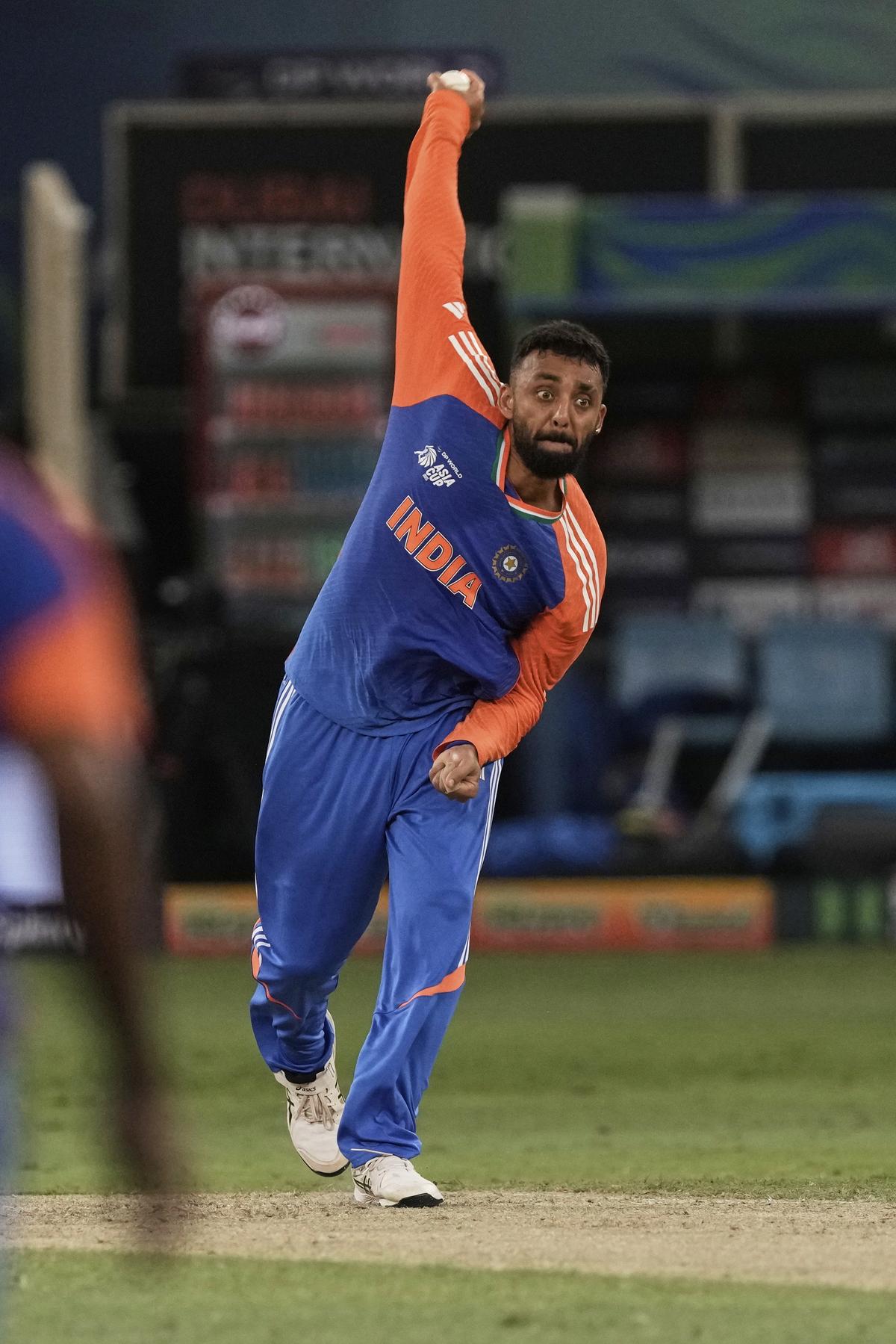 Mystery spinner Varun Chakaravarthy on Wednesday rose to the top of the ICC T20 Bowlers' Rankings for the first time in his career, becoming only the third Indian to achieve this feat. The 34-year-old emulated fast bowler Jasprit Bumrah and leg-spinner Ravi Bishnoi by moving up three spots following spells of 1/4 against the UAE and 1/24 in against Pakistan.