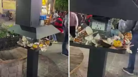 Newly installed charging station in Manali turns into garbage dump within hours