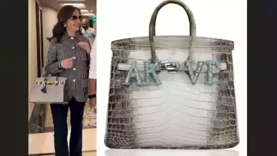 Nita Ambani adds ‘AKPV’ charms by Shloka Mehta’s cousin to her Hermes bag