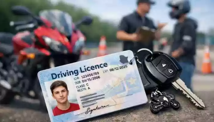 Not 18 years, you can get driving licence at 16 only through this process