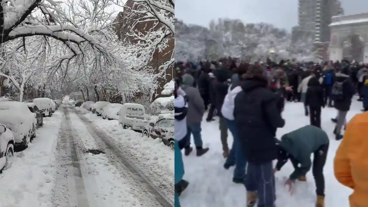 NYC Covered In Snow As Winter Storm Hits US