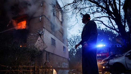 Officials said Russian forces deployed drones and missiles in the attack on several districts of Kyiv. A US citizen died during an overnight air attack on Ukraine's capital, Kyiv, the city's mayor said early on Tuesday. The mayor, Vitali Klitschko, writing on the Telegram messaging app, said the 62-year-old American was pronounced dead by doctors in the city. He gave no other details.