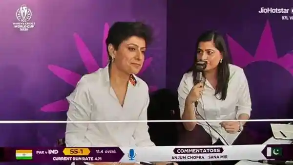 Pakistan Sana Mir continued in the ICC Women's World Cup 2025 commentary panel despite coming under heavy criticism for her “Azad Kashmir” remark earlier in the ongoing edition of the global event. Mir, a former Pakistan captain, was first caught on camera, analysing the blockbuster clash between India and Pakistan alongside India's Mithali Raj during a pre-match show on the ground in Colombo.Pakistan Sana Mir continued in the ICC Women's World Cup 2025 commentary panel despite coming under heavy criticism for her “Azad Kashmir” remark earlier in the ongoing edition of the global event. Mir, a former Pakistan captain, was first caught on camera, analysing the blockbuster clash between India and Pakistan alongside India's Mithali Raj during a pre-match show on the ground in Colombo.Later as the match progressed, Mir pictured sitting alongside another former India captain Anjum Chopra in commentary. Mir, who retired from international cricket in 2020, came under severe scrutiny a couple of days back when she referred batter Natalia Pervaiz's hometown as
