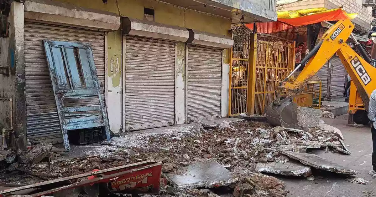 Portions of 70 shops in Uttam Nagar bulldozed days after man’s death in Holi clash